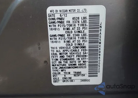 2013 Nissan Rogue S from USA, damaged, VIN JN8AS5MVXDW600520